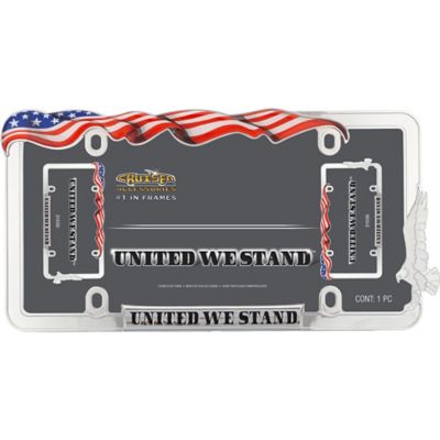 Image showing  United We Stand, Chrome License Plate Frame