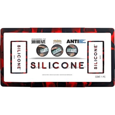 Image showing 2 th Cruiser Accessories Silicone, Red/Black License Plate Frame