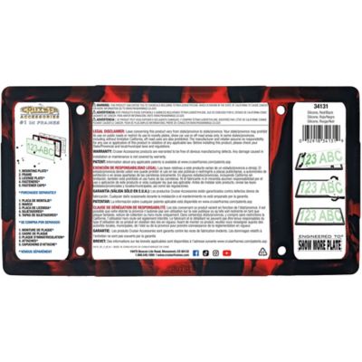 Image showing 3 th Cruiser Accessories Silicone, Red/Black License Plate Frame