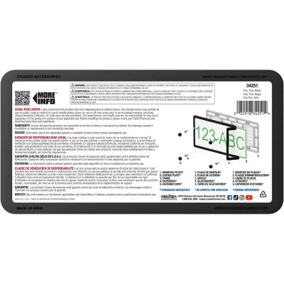 Image showing 2 th Cruiser Accessories Flex-Trim, Black License Plate Frame