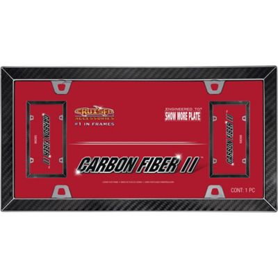 Image showing  Carbon Fiber II, Carbon Fiber/Black Chrome License Plate Frame