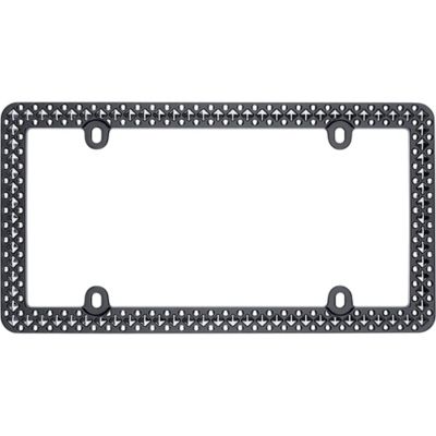Cruiser Accessories Defender, Matte Black/Chrome License Plate Frame