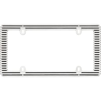 Cruiser Accessories Billet, Chrome/Black License Plate Frame