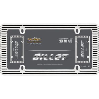Image showing  Billet, Chrome/Black License Plate Frame