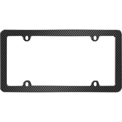 Cruiser Accessories Fiber, Black/Chrome License Plate Frame