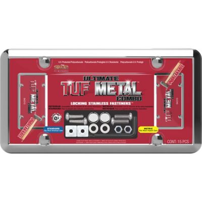 Image showing  Ultimate Tuf Metal Combo, Chrome/Clear Novelty Plate Shield Combo