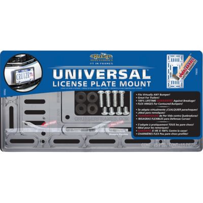 Image showing 3 th Cruiser Accessories Universal License Plate Mount, Clear License Plate Bracket