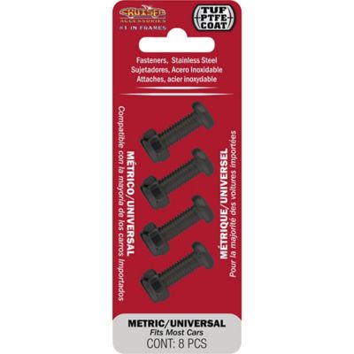 Image showing  Fasteners, Stainless Steel Black PTFE License Plate Fasteners