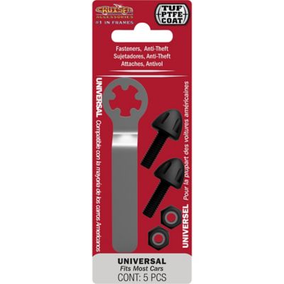 Image showing  Fasteners, Anti-Theft, Black PTFE License Plate Fasteners
