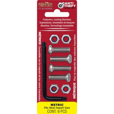 Image showing  Locking Fasteners, Metric-Stainless Star Pin License Plate Fasteners