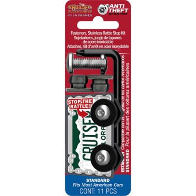 Image showing  Locking Fasteners, Stainless Rattle Stop Kit - Standard Star Pin License Plate Fasteners