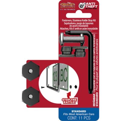 Image showing  Locking Fasteners, Stainless Rattle Stop Kit - Standard Star Pin License Plate Fasteners
