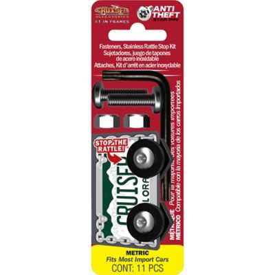 Image showing  Locking Fasteners, Stainless Rattle Stop Kit - Metric Star Pin License Plate Fasteners