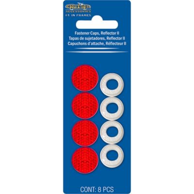 Image showing  Reflector II Fasteners, Red License Plate Fastener Caps