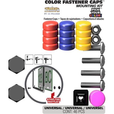 Image showing  Color Fastener Caps, Mounting Kit License Plate Fastener Caps