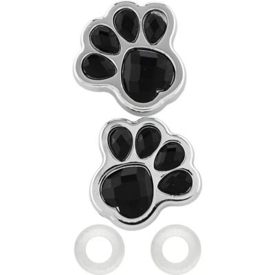 Cruiser Accessories Fastener Cap, Paw Print License Plate Fastener Caps