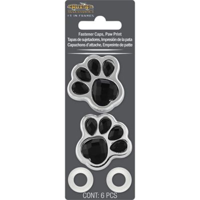 Image showing  Fastener Cap, Paw Print License Plate Fastener Caps