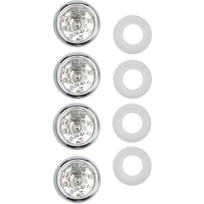 Cruiser Accessories Fastener Caps, Diamond Bling License Plate Fastener Caps