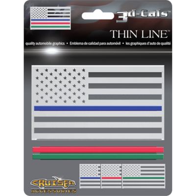 Image showing  3D-Cals Thin Line, Chrome Auto Decal