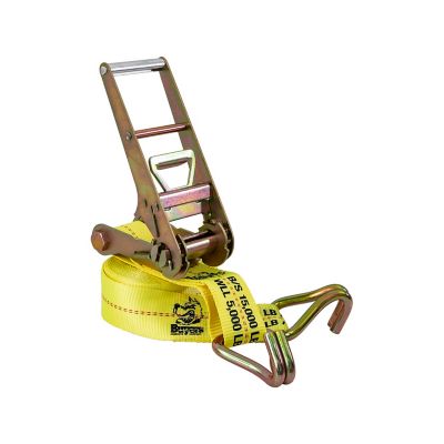 Image showing  3 in. x 27 ft. Commercial-Grade Ratchet Tie Down with Double J-Hooks