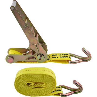 Image showing  3 in. x 27 ft. Commercial-Grade Ratchet Tie Down with Double J-Hooks