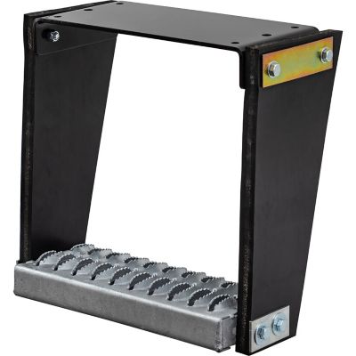 Image showing  Flexible Rubber Step with Galvanized Steel Diamond Deck-Span Tread, 12 in. x 13 in.