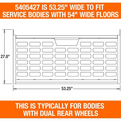 Image showing  54 in. Gloss White Kabgard with Mounting Kit for Dual-Wheel Service Bodies with 54 in. Wide Floors