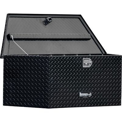 Image showing 5 th Buyers Products 49 in. Wide Gloss Black Diamond Tread Aluminum Trailer Tongue Truck Box