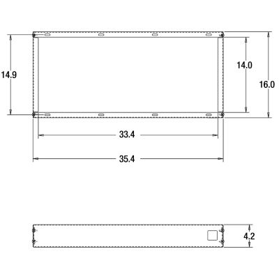 Image showing  36 in. Heavy Duty Universal Smooth Aluminum Toolbox Top Tray