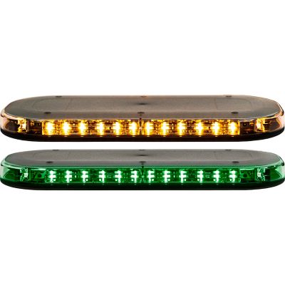 Image showing  Class 1 Low Profile Oval LED Mini Light Bar, Amber/Green