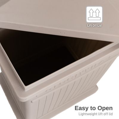 Image showing  ParcelWirx Vertical Large Package Delivery Box with Lift Off Lid, Prestige Pewter Color