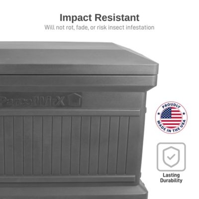 Image showing  ParcelWirx Horizontal Large Package Delivery Box with Lift Off Lid, Graphite Color