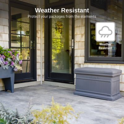 Image showing  ParcelWirx Horizontal Large Package Delivery Box with Lift Off Lid, Graphite Color