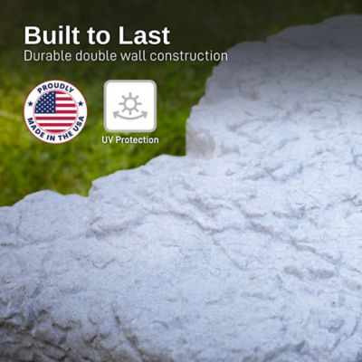 Image showing  Large Polyethylene Landscape Rock Armor Stone Appearance Lightweight 36 L x 27 W x 14 in. H Left Triangle