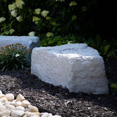 Image showing  Large Polyethylene Landscape Rock Armor Stone Appearance Lightweight 36 L x 27 W x 14 in. H Right Triangle
