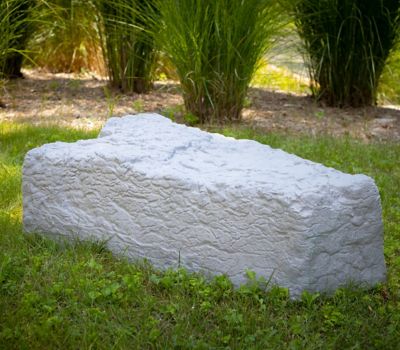 Image showing  Large Polyethylene Landscape Rock Armor Stone Appearance Lightweight 36 L x 27 W x 14 in. H Right Triangle