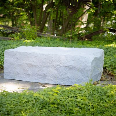 Image showing  Large Polyethylene Landscape Rock, Armor Stone Appearance, Lightweight, 42 L x 17 W x 13 in. H, Gray Color