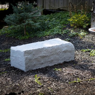 Image showing  Large Polyethylene Landscape Rock, Armor Stone Appearance, Lightweight, 42 L x 17 W x 13 in. H, Gray Color