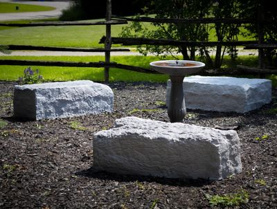 Image showing 6 th RTS Home Accents Large Polyethylene Landscape Rock, Armor Stone Appearance, Lightweight, 42 L x 17 W x 13 in. H, Gray Color