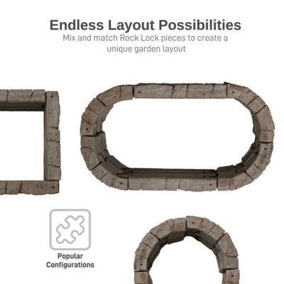 Image showing  Rock Lock Raised Garden Bed Curved Rock (Pack of 4)