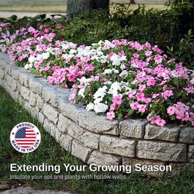 Image showing 5 th RTS Home Accents Rock Lock Raised Garden Bed Curved Rock (Pack of 4)