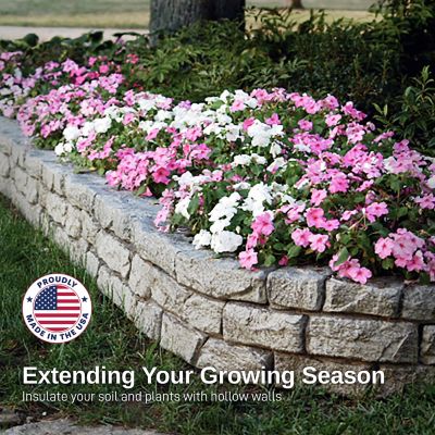 Image showing 5 th RTS Home Accents Rock Lock Raised Garden Bed Straight Rock (Pack of 4)