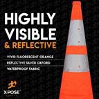 Image showing  Collapsible Traffic Cone 28 in. 3 Pack