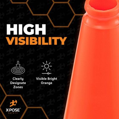 Image showing  12 Pack PVC Multi-Purpose Safety Traffic Cone Orange 18 in.
