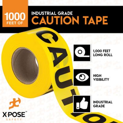 Image showing  48 rolls Caution Yellow Tape Roll 1000 ft x 3 in.