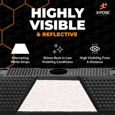 Image showing  24 Pack 4 in. tall Parking Block Stop Black/White 48 in.