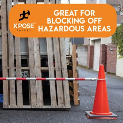 Image showing 5 th Xpose Safety 20 Pack Retractable Barrier for Traffic Cones White/Orange 72 in. to 120 in.