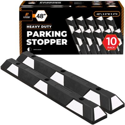 Xpose Safety 10 Pack 4 in. tall Parking Block Stop Black/White 48 in.
