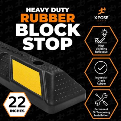 Image showing  24 Pack Rubber Block Stop Yellow 22 in.