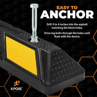 Image showing  6 Pack Rubber Block Stop Yellow 22 in.